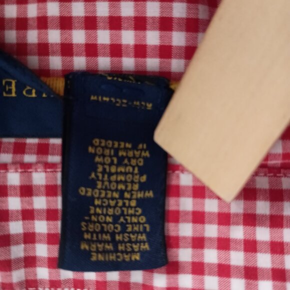 Ralph Lauren Boys Red White Gingham Button Up Shirt Size M 8–10 - Picture 9 of 15